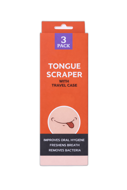 Tongue Scraper With Travel Case 3 Pack